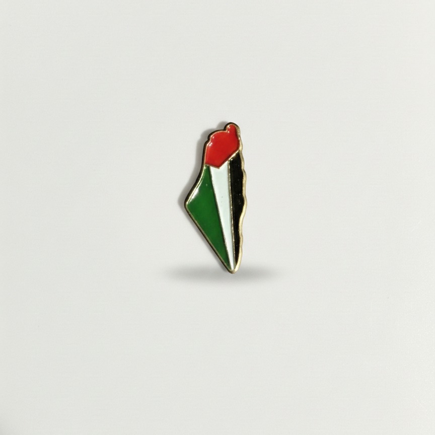Palestine Flag Map Metal Sticker