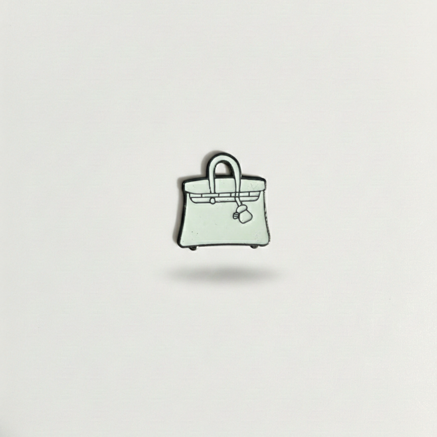 White Birkin Metal Sticker
