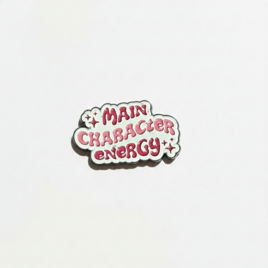 Main Character Energy (White) Metal Sticker