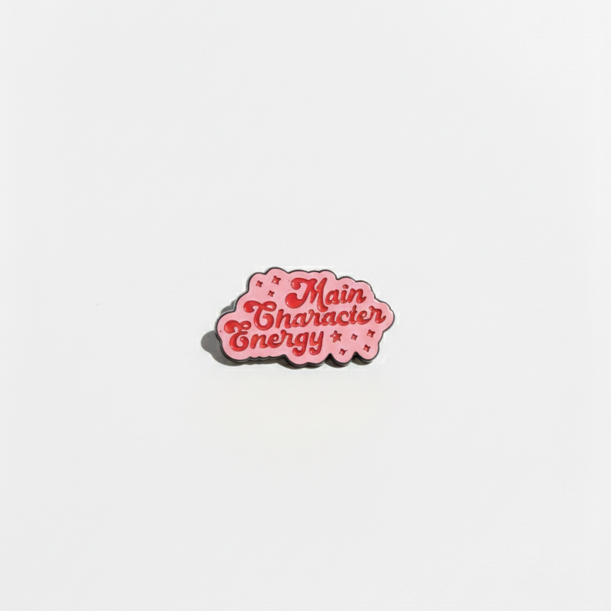 Main Character Energy (Pink) Metal Sticker