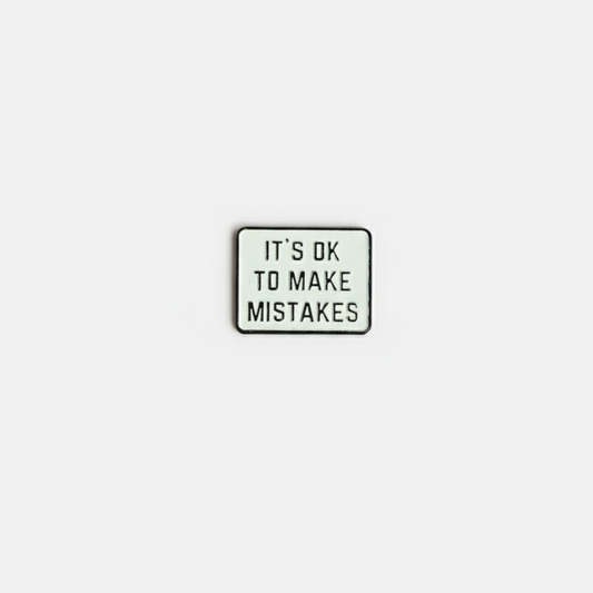 "It's ok to make mistakes" Metal Sticker