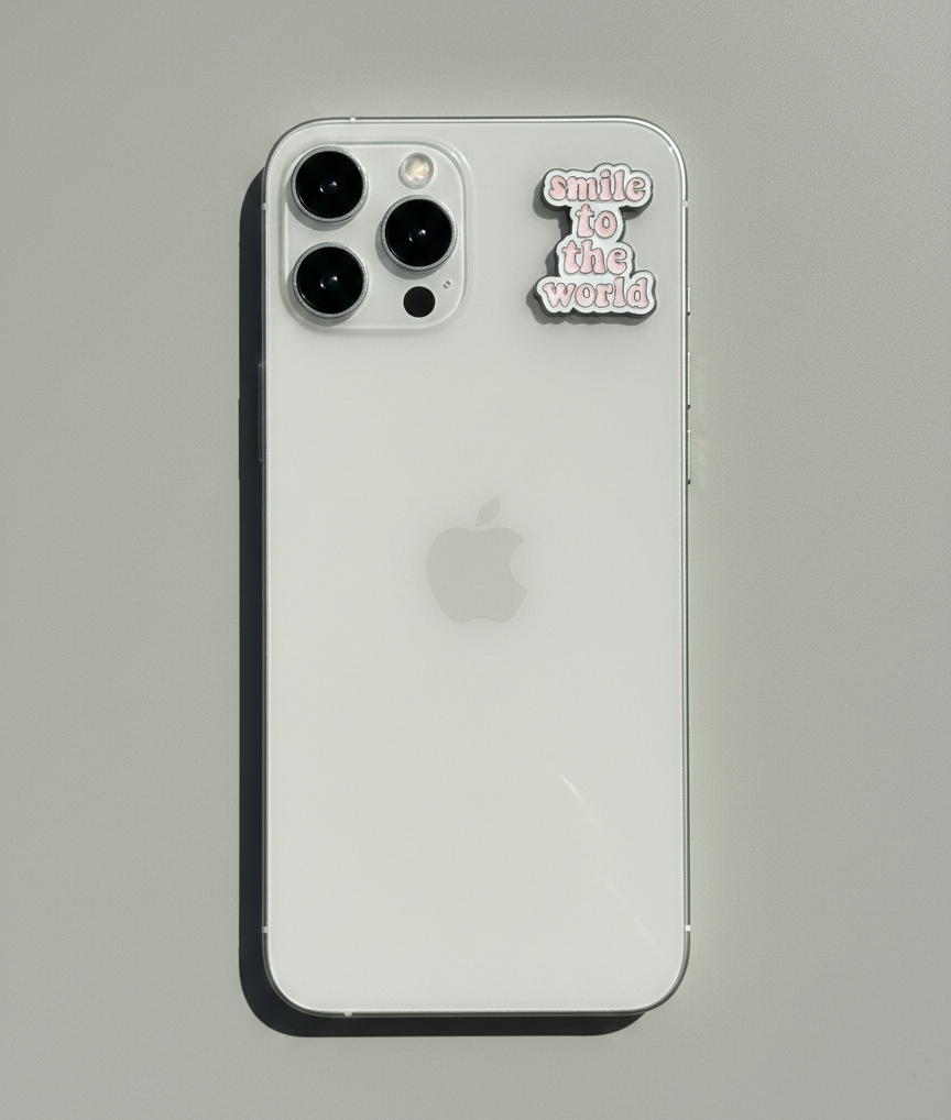 "Smile to the world" Metal Sticker